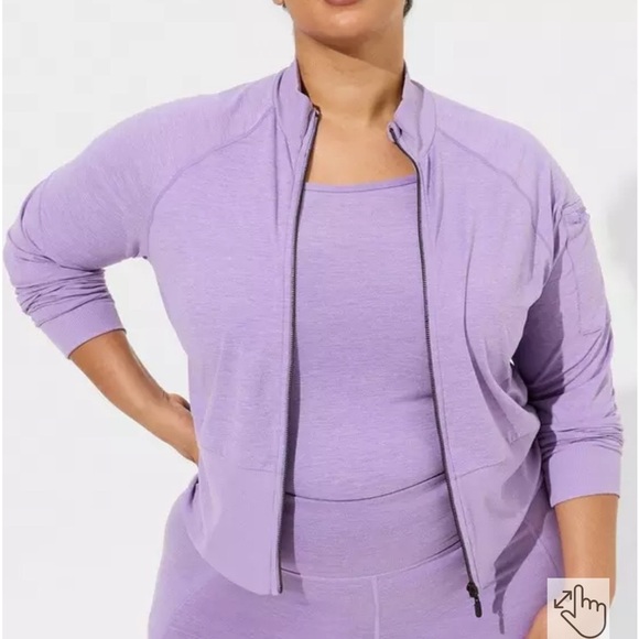 Torrid Active Super Soft Performance Jersey Zip Jacket Size 3x - Picture 6 of 6